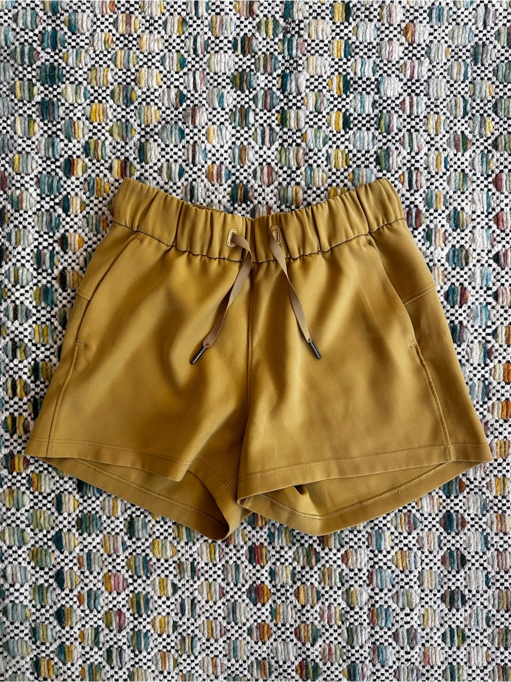 Lululemon High Rise Shorts Mustard Gold Size 2